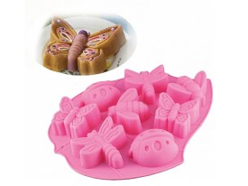 Molde silicona jabones 8 insectos 